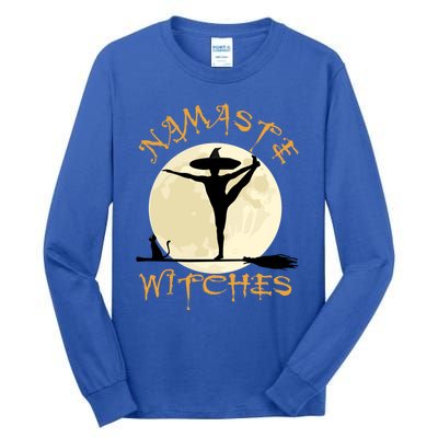 Namaste Witches Great Gift Halloween Yoga Great Gift Tall Long Sleeve T-Shirt