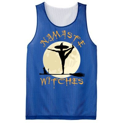 Namaste Witches Great Gift Halloween Yoga Great Gift Mesh Reversible Basketball Jersey Tank