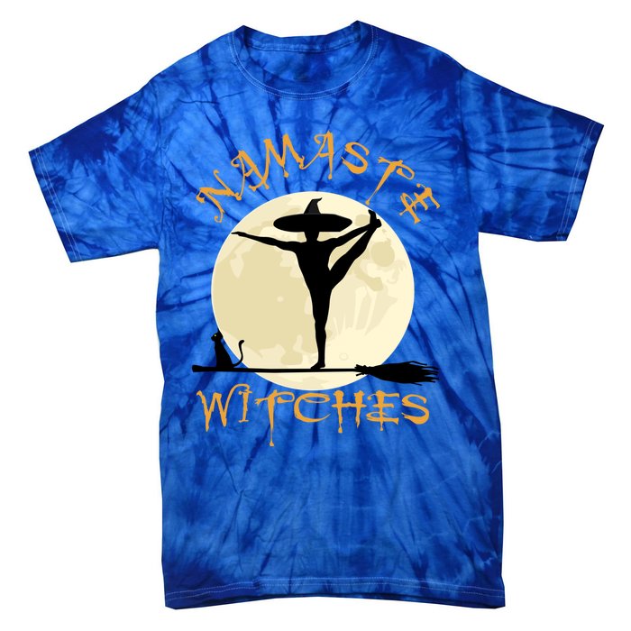 Namaste Witches Great Gift Halloween Yoga Great Gift Tie-Dye T-Shirt