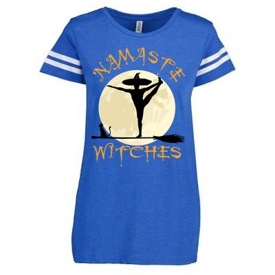 Namaste Witches Great Gift Halloween Yoga Great Gift Enza Ladies Jersey Football T-Shirt