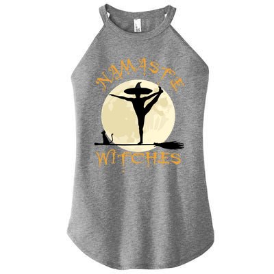 Namaste Witches Great Gift Halloween Yoga Great Gift Women’s Perfect Tri Rocker Tank