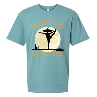 Namaste Witches Great Gift Halloween Yoga Great Gift Sueded Cloud Jersey T-Shirt