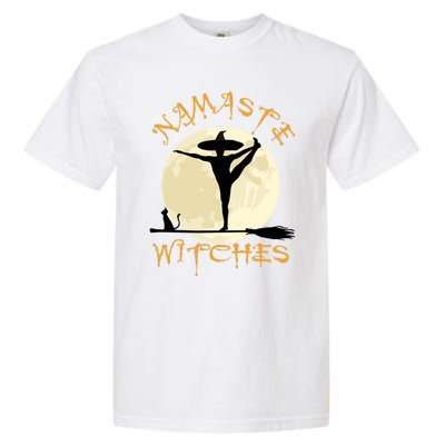 Namaste Witches Great Gift Halloween Yoga Great Gift Garment-Dyed Heavyweight T-Shirt