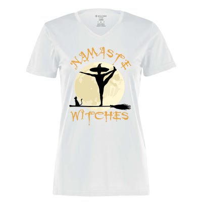 Namaste Witches Great Gift Halloween Yoga Great Gift Women's Momentum V-Neck T-Shirt