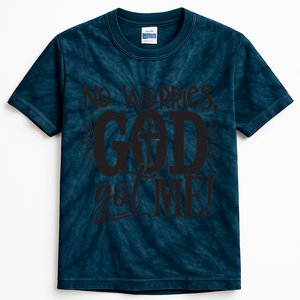 No Worries, GodGot Me African American Christian Kids Tie-Dye T-Shirt