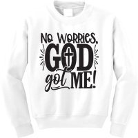 No Worries, GodGot Me African American Christian Kids Sweatshirt