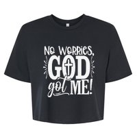 No Worries God Got Me African American Christian Bella+Canvas Jersey Crop Tee