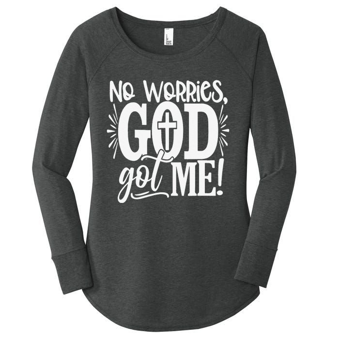 No Worries God Got Me African American Christian Women's Perfect Tri Tunic Long Sleeve Shirt