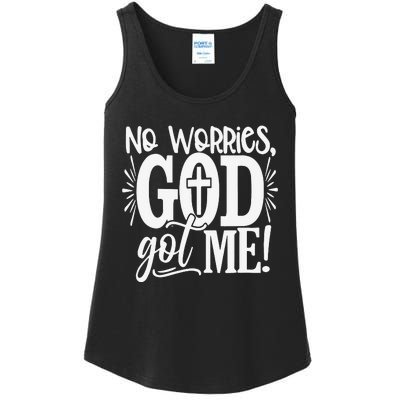 No Worries God Got Me African American Christian Ladies Essential Tank