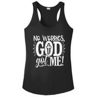 No Worries God Got Me African American Christian Ladies PosiCharge Competitor Racerback Tank