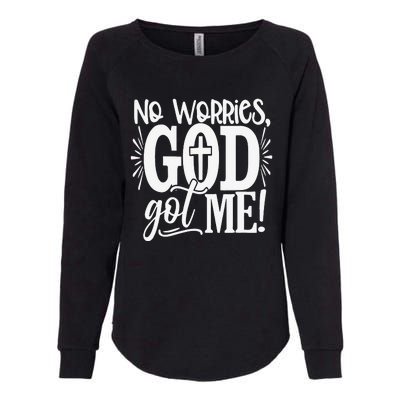 No Worries God Got Me African American Christian Womens California Wash Sweatshirt