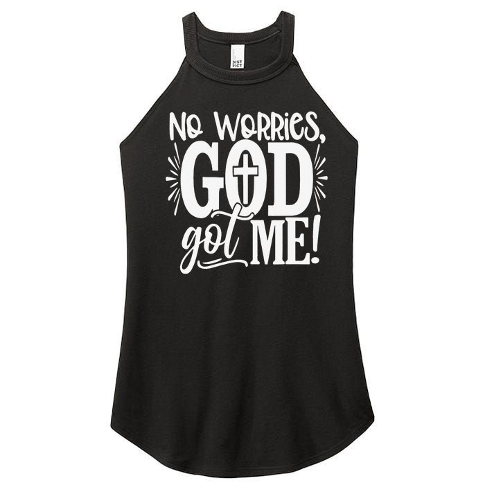 No Worries God Got Me African American Christian Women's Perfect Tri Rocker Tank