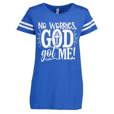 No Worries God Got Me African American Christian Enza Ladies Jersey Football T-Shirt