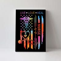 Nurse Week Gift Nurse Nurse Gift Appreciation Tie Dye Nurse Live Love Heal Canvas