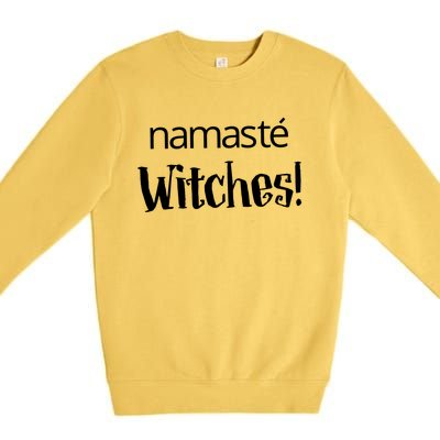 Namaste Witches Halloween Gift Premium Crewneck Sweatshirt