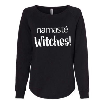 Namaste Witches Halloween Gift Womens California Wash Sweatshirt