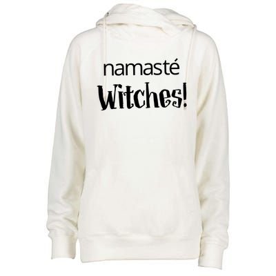 Namaste Witches Halloween Gift Womens Funnel Neck Pullover Hood