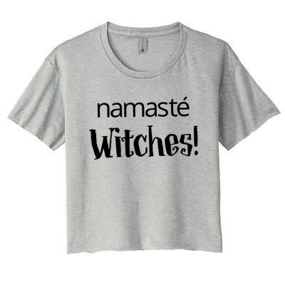 Namaste Witches Halloween Gift Women's Crop Top Tee