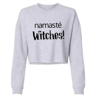 Namaste Witches Halloween Gift Cropped Pullover Crew