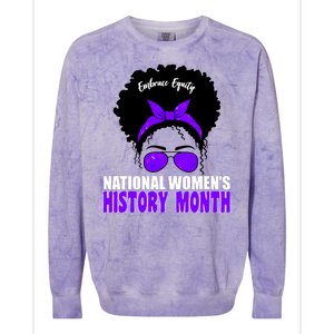 National Women's History Month Equity For Women Colorblast Crewneck Sweatshirt