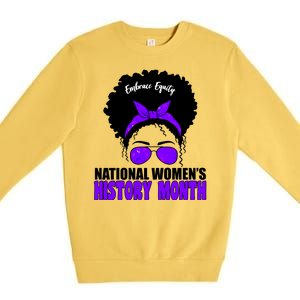 National Women's History Month Equity For Women Premium Crewneck Sweatshirt