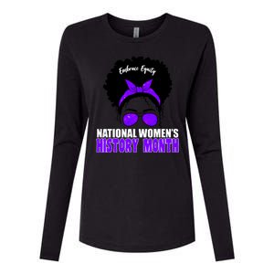 National Women's History Month Equity For Women Womens Cotton Relaxed Long Sleeve T-Shirt