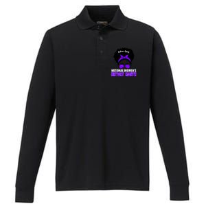 National Women's History Month Equity For Women Performance Long Sleeve Polo