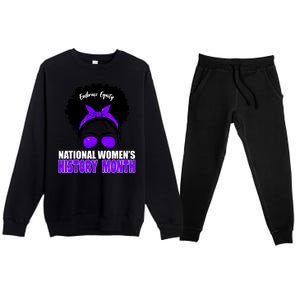 National Women's History Month Equity For Women Premium Crewneck Sweatsuit Set