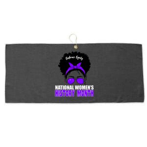 National Women's History Month Equity For Women Large Microfiber Waffle Golf Towel