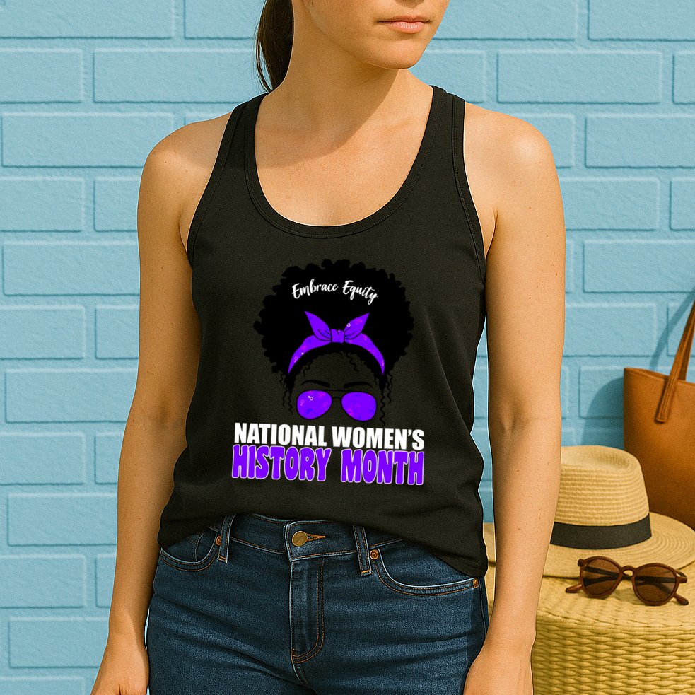 National Women's History Month Equity For Women Womens Tank Top