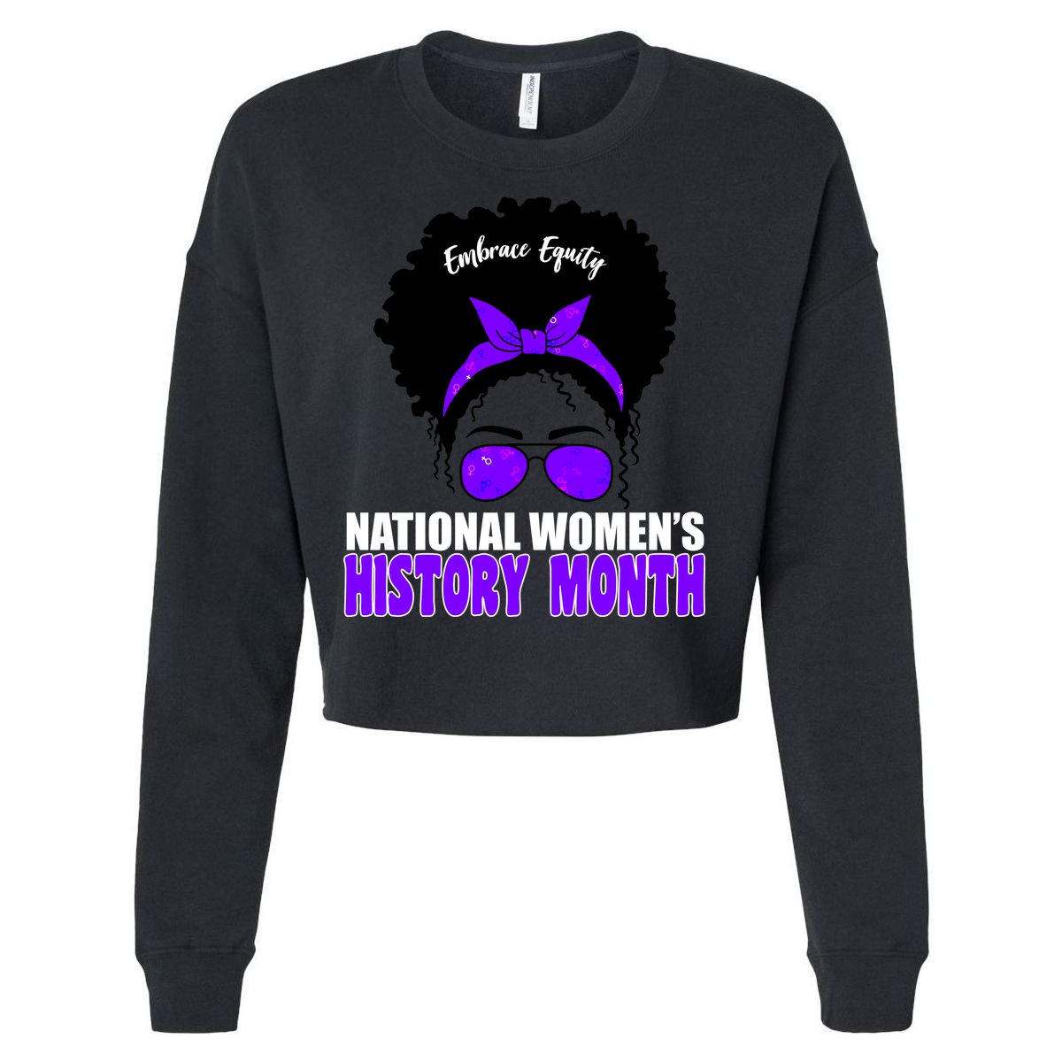 National Women's History Month Equity For Women Cropped Pullover Crew