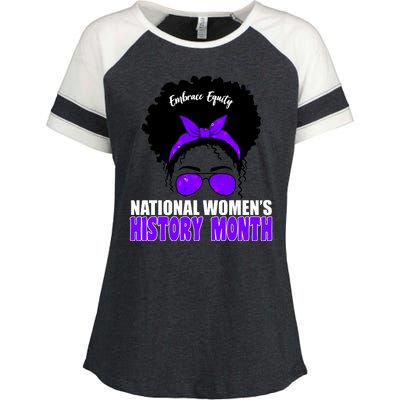 National Women's History Month Equity For Women Enza Ladies Jersey Colorblock Tee