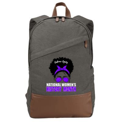 National Women's History Month Equity For Women Cotton Canvas Backpack