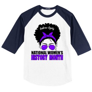 National Women's History Month Equity For Women Baseball Sleeve Shirt