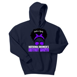 National Women's History Month Equity For Women Kids Hoodie