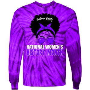 National Women's History Month Equity For Women Tie-Dye Long Sleeve Shirt