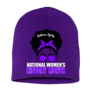 National Women's History Month Equity For Women Short Acrylic Beanie