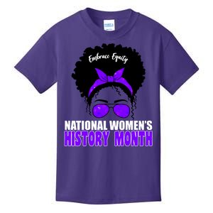 National Women's History Month Equity For Women Kids T-Shirt