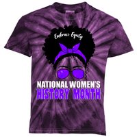 National Women's History Month Equity For Women Kids Tie-Dye T-Shirt