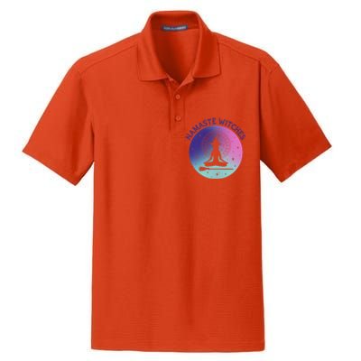 Namaste Witches Halloween Yoga Cute Gift Dry Zone Grid Polo