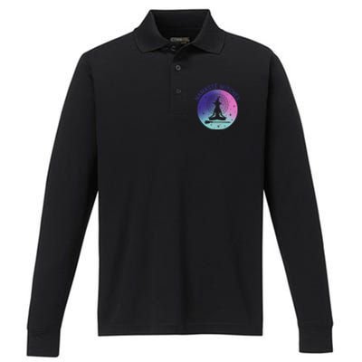 Namaste Witches Halloween Yoga Cute Gift Performance Long Sleeve Polo