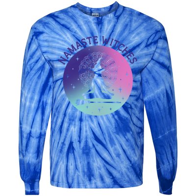 Namaste Witches Halloween Yoga Cute Gift Tie-Dye Long Sleeve Shirt