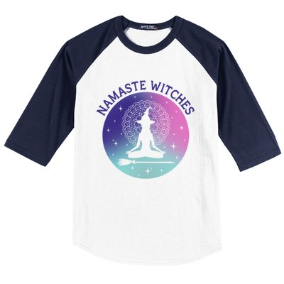 Namaste Witches Halloween Yoga Cute Gift Baseball Sleeve Shirt