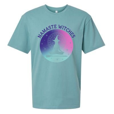 Namaste Witches Halloween Yoga Cute Gift Sueded Cloud Jersey T-Shirt