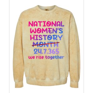 National Women History Month 2024 24.7.365 Colorblast Crewneck Sweatshirt