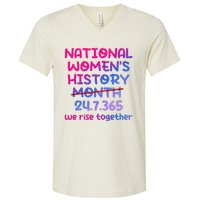 National Women History Month 2024 24.7.365 V-Neck T-Shirt