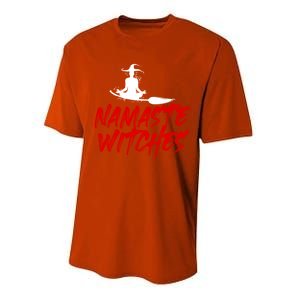 Namaste Witches Halloween Funny Yoga Witch Meme Funny Gift Performance Sprint T-Shirt