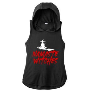 Namaste Witches Halloween Funny Yoga Witch Meme Funny Gift Ladies PosiCharge Tri-Blend Wicking Draft Hoodie Tank