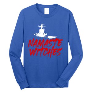 Namaste Witches Halloween Funny Yoga Witch Meme Funny Gift Long Sleeve Shirt