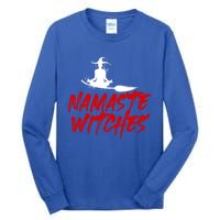 Namaste Witches Halloween Funny Yoga Witch Meme Funny Gift Tall Long Sleeve T-Shirt